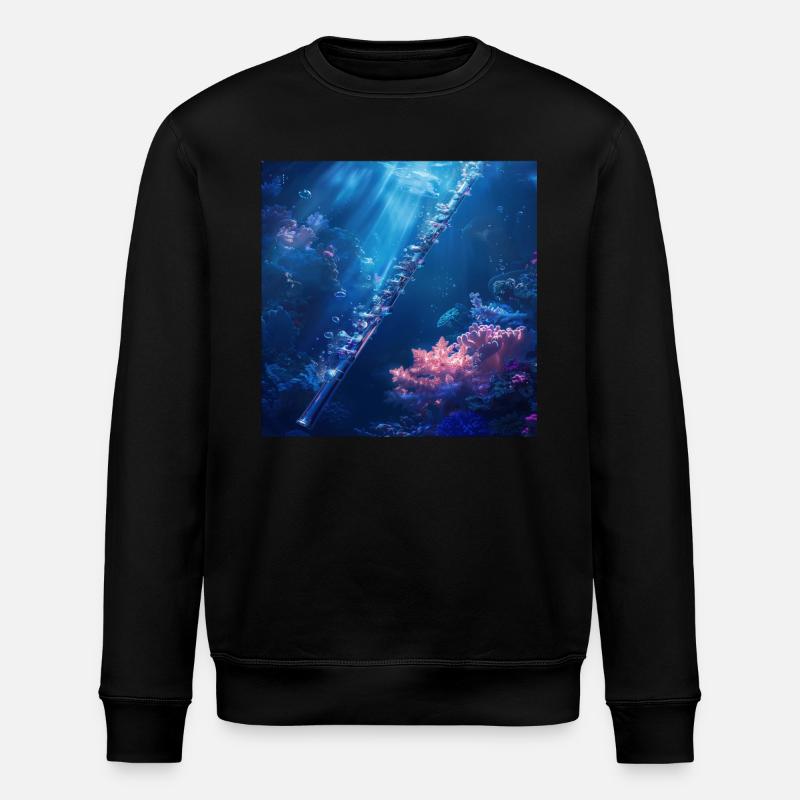 Querflöte - Stanley/Stella Unisex Bio-Sweatshirt ROLLER - Schwarz