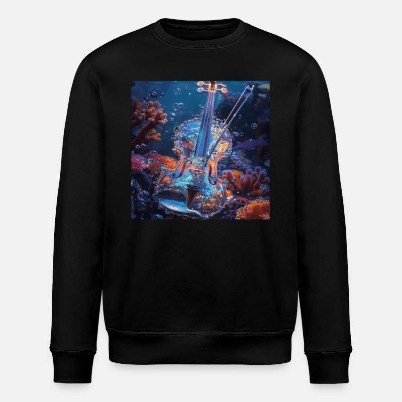 Violine - Stanley/Stella Unisex Bio-Sweatshirt ROLLER - Schwarz