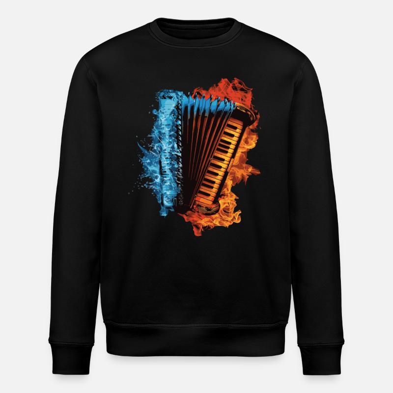 Akkordeon - Stanley/Stella Unisex Bio-Sweatshirt ROLLER - Schwarz