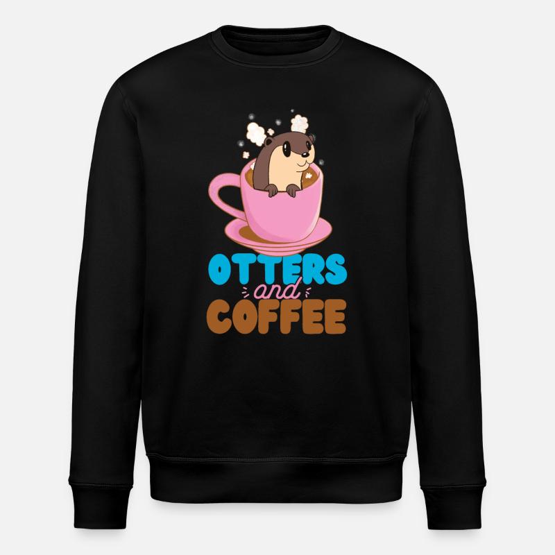 Otter Coffee Otters And Coffee - Stanley/Stella Unisex Bio-Sweatshirt ROLLER - Schwarz