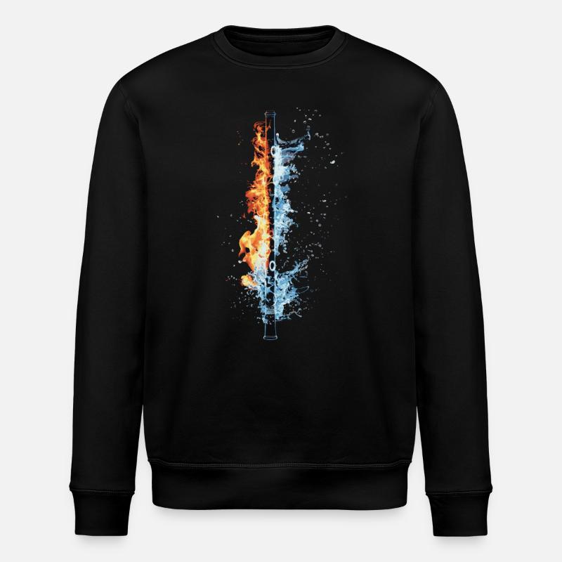 Querflöte - Stanley/Stella Unisex Bio-Sweatshirt ROLLER - Schwarz