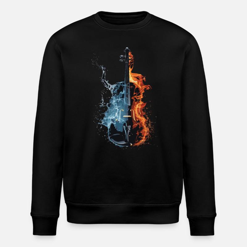 Violine - Stanley/Stella Unisex Bio-Sweatshirt ROLLER - Schwarz