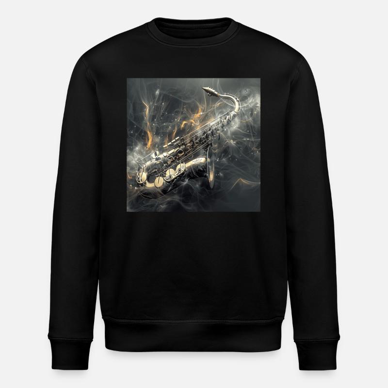 Saxophon - Stanley/Stella Unisex Bio-Sweatshirt ROLLER - Schwarz