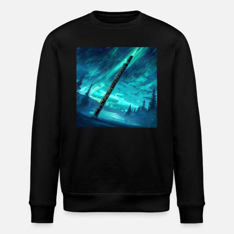 Querflöte - Stanley/Stella Unisex Bio-Sweatshirt ROLLER - Schwarz