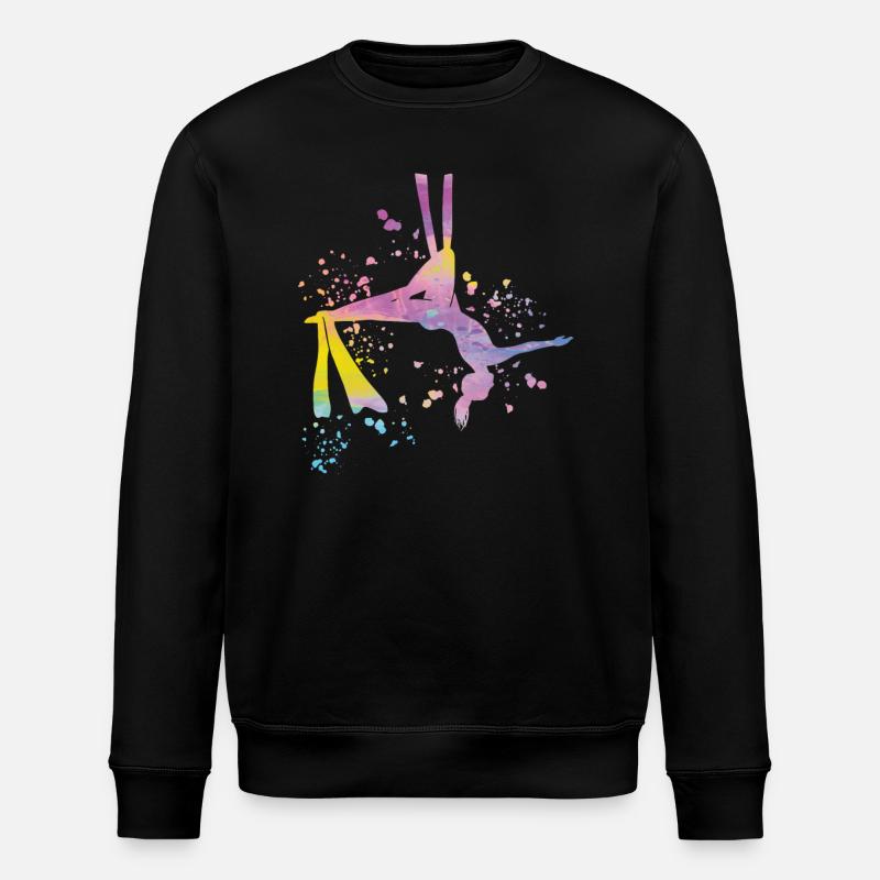 Vertikaltuch Luftakrobatik Aerial Silk - Stanley/Stella Unisex Bio-Sweatshirt ROLLER - Schwarz