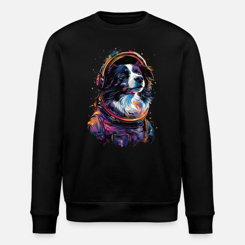 Border Collie - Stanley/Stella Unisex Bio-Sweatshirt ROLLER - Schwarz