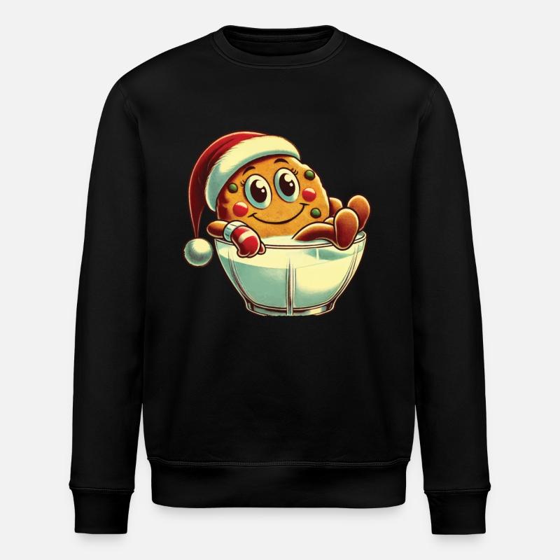 Joyeux Noël Retro Cookie Design - Sweat bio ROLLER Stanley/Stella Unisexe - noir
