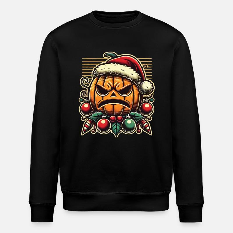 Halloween Noël citrouille plaisir - Sweat bio ROLLER Stanley/Stella Unisexe - noir