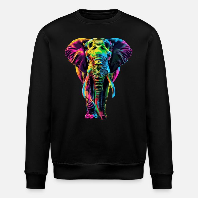 Elefant - Stanley/Stella Unisex Bio-Sweatshirt ROLLER - Schwarz