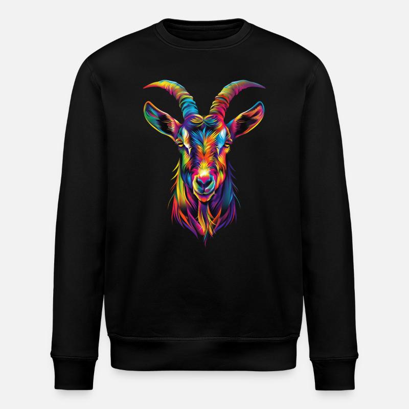 Ziege - Stanley/Stella Unisex Bio-Sweatshirt ROLLER - Schwarz