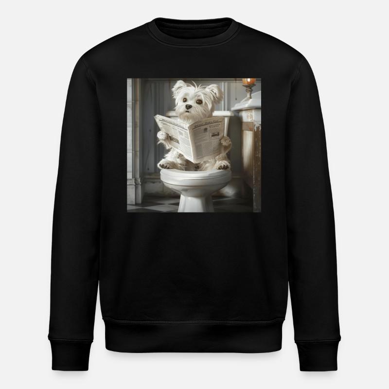 Maltesisch - Stanley/Stella Unisex Bio-Sweatshirt ROLLER - Schwarz