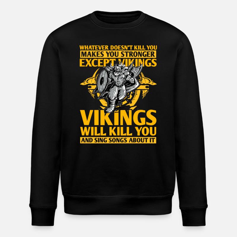 Wikinger - Stanley/Stella Unisex Bio-Sweatshirt ROLLER - Schwarz