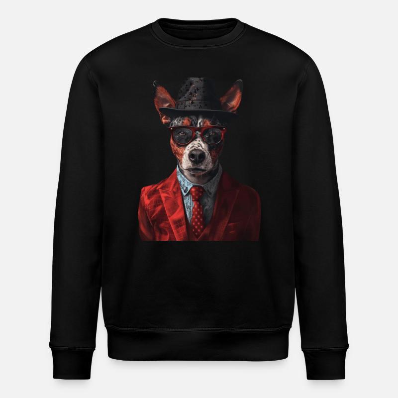 Australischer Treibhund - Stanley/Stella Unisex Bio-Sweatshirt ROLLER - Schwarz