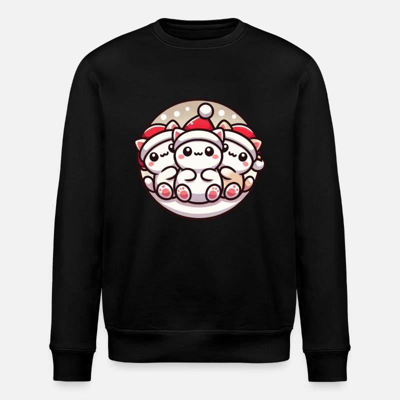 Chats mignons Noël Joie - Sweat bio ROLLER Stanley/Stella Unisexe - noir