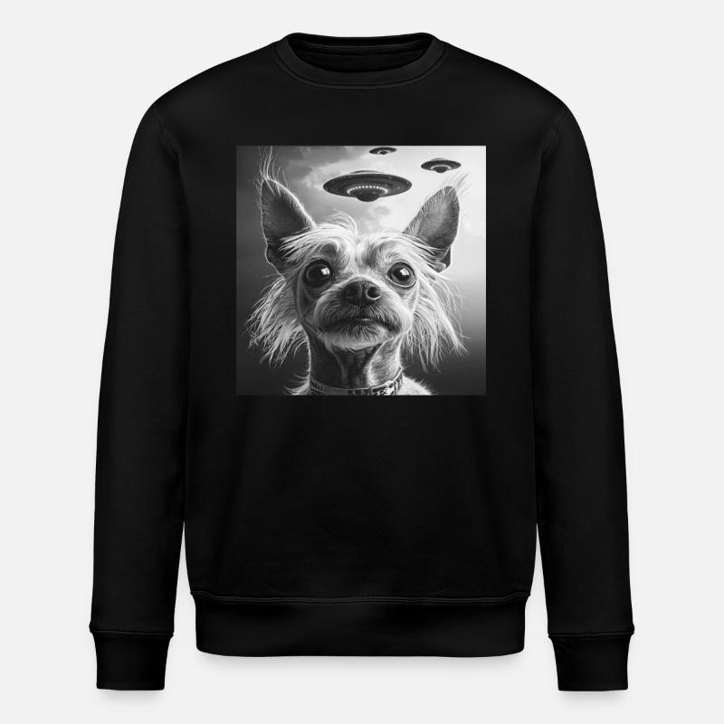Chinesischer Schopfhund - Stanley/Stella Unisex Bio-Sweatshirt ROLLER - Schwarz