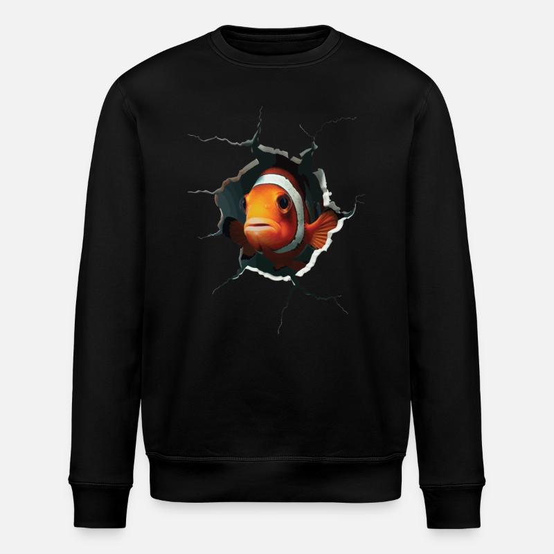 Clownfisch - Stanley/Stella Unisex Bio-Sweatshirt ROLLER - Schwarz