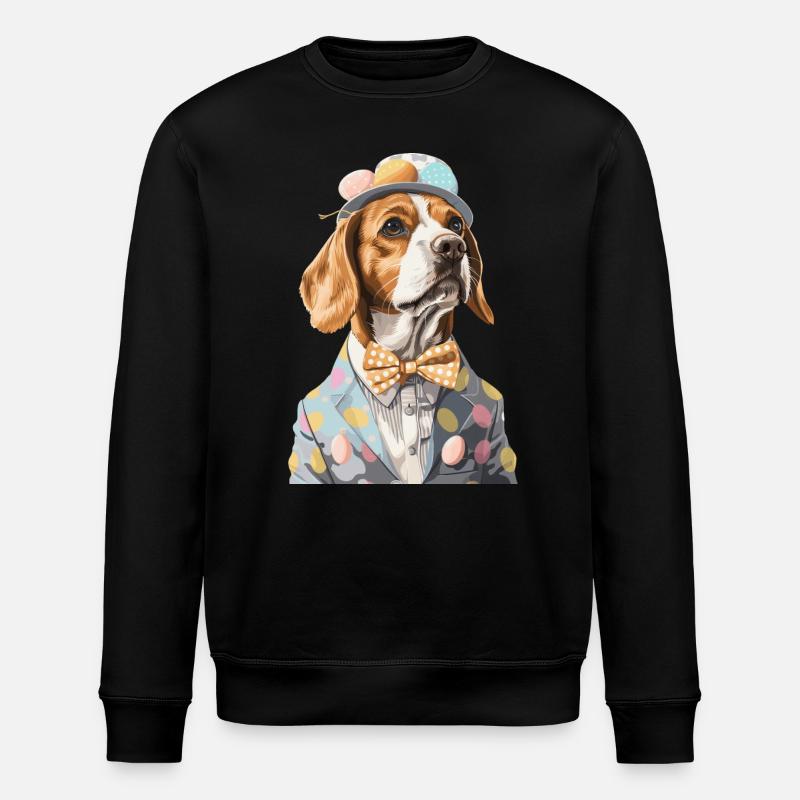 Beagle - Stanley/Stella Unisex Bio-Sweatshirt ROLLER - Schwarz