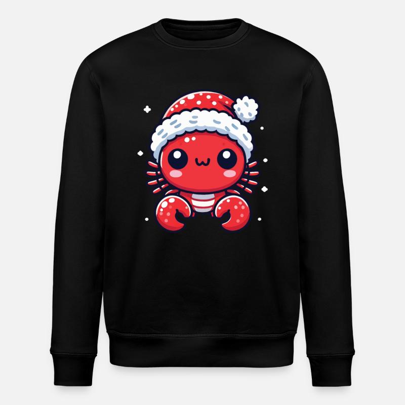 Süßer Weihnachtskrabbe Freude - Stanley/Stella Unisex Bio-Sweatshirt ROLLER - Schwarz