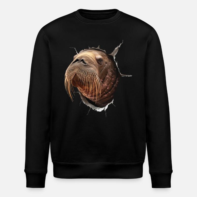 Walross - Stanley/Stella Unisex Bio-Sweatshirt ROLLER - Schwarz