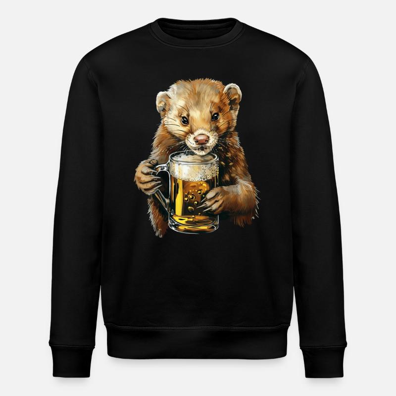 Wiesel Bier - Stanley/Stella Unisex Bio-Sweatshirt ROLLER - Schwarz