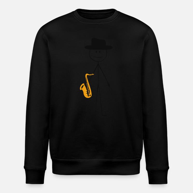 Saxophone Saxophone Guy - Stanley/Stella Unisex Bio-Sweatshirt ROLLER - Schwarz
