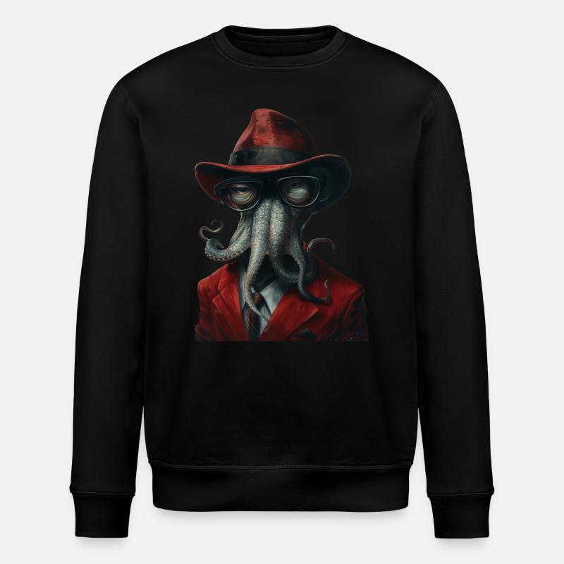 Tintenfisch - Stanley/Stella Unisex Bio-Sweatshirt ROLLER - Schwarz