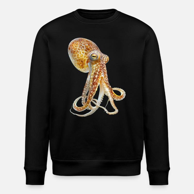 Tintenfisch - Stanley/Stella Unisex Bio-Sweatshirt ROLLER - Schwarz