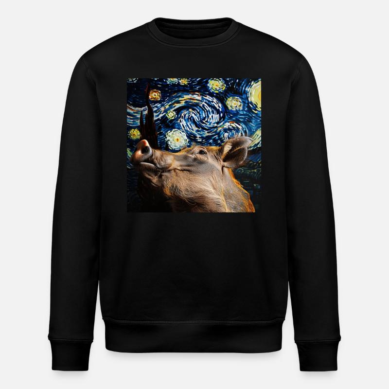 Warzenschwein - Stanley/Stella Unisex Bio-Sweatshirt ROLLER - Schwarz