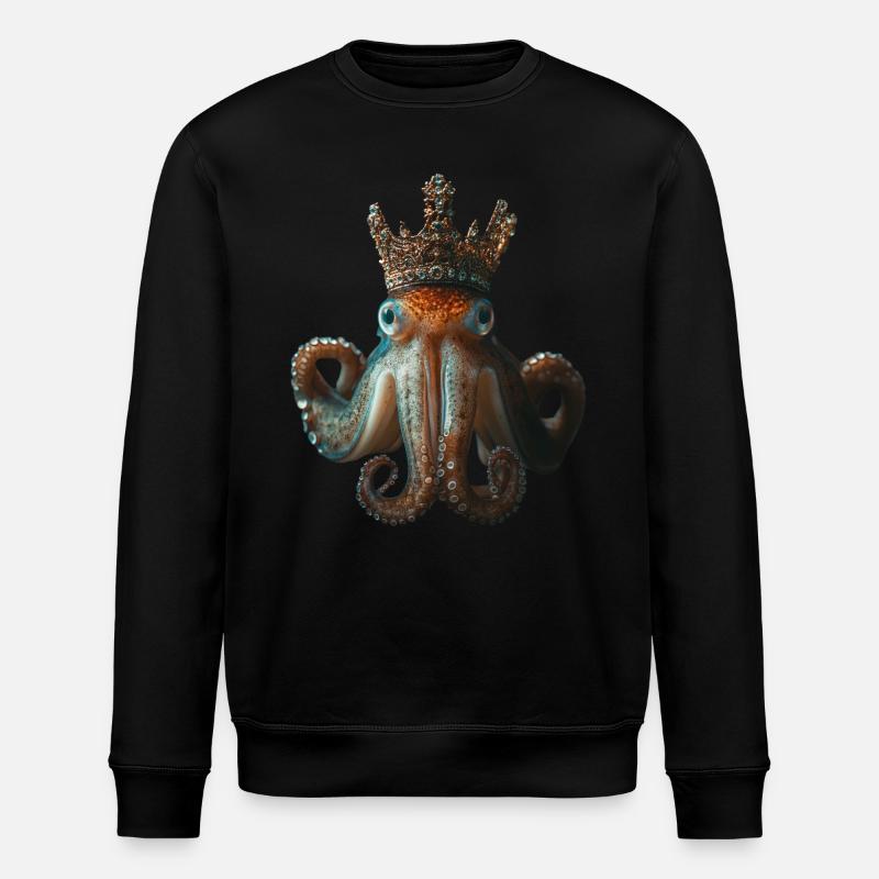 Tintenfisch - Stanley/Stella Unisex Bio-Sweatshirt ROLLER - Schwarz