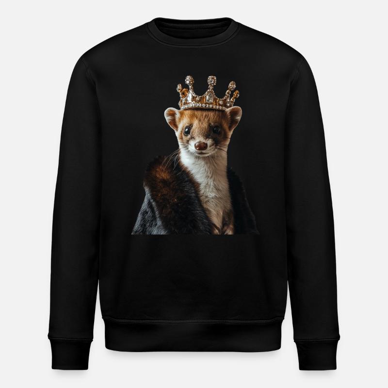 Hermelin - Stanley/Stella Unisex Bio-Sweatshirt ROLLER - Schwarz