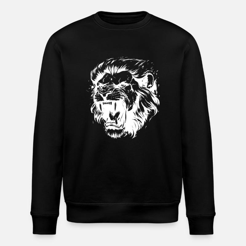 Löwe Kopf - Stanley/Stella Unisex Bio-Sweatshirt ROLLER - Schwarz