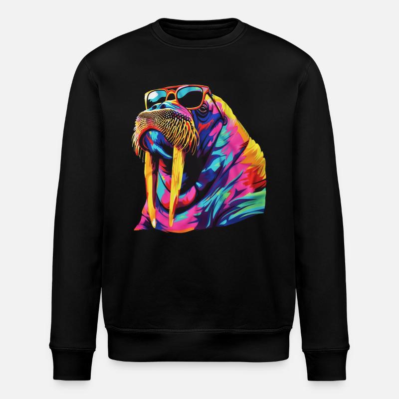 Walross - Stanley/Stella Unisex Bio-Sweatshirt ROLLER - Schwarz