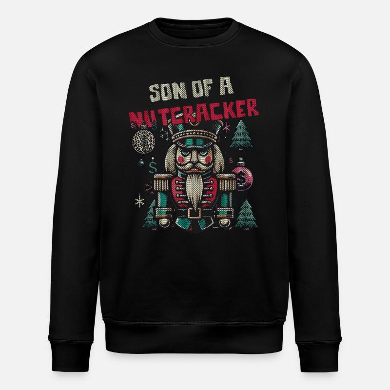 Nutcracker Christmas Funny - Stanley/Stella ROLLER Unisex Organic Sweatshirt - black