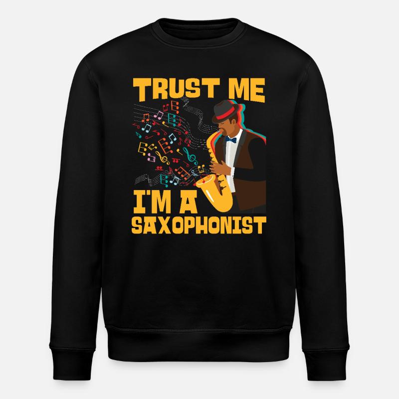 Saxophone Trust Me I'm A - Stanley/Stella Unisex Bio-Sweatshirt ROLLER - Schwarz