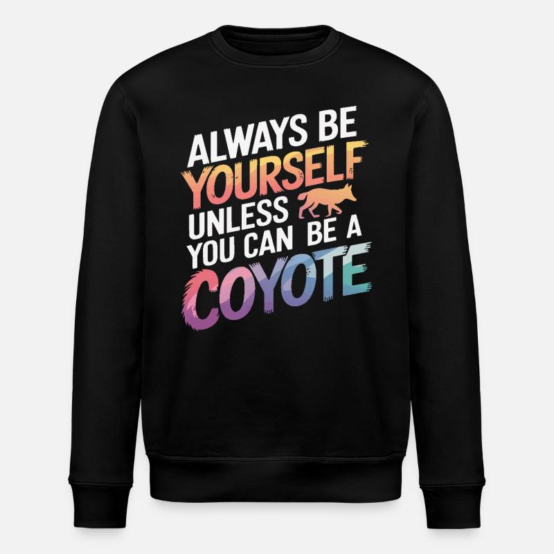 Coyote Animal Drôle - Sweat bio ROLLER Stanley/Stella Unisexe - noir