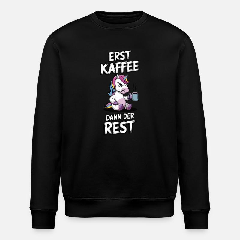 Kaffee EInhorn - Stanley/Stella Unisex Bio-Sweatshirt ROLLER - Schwarz