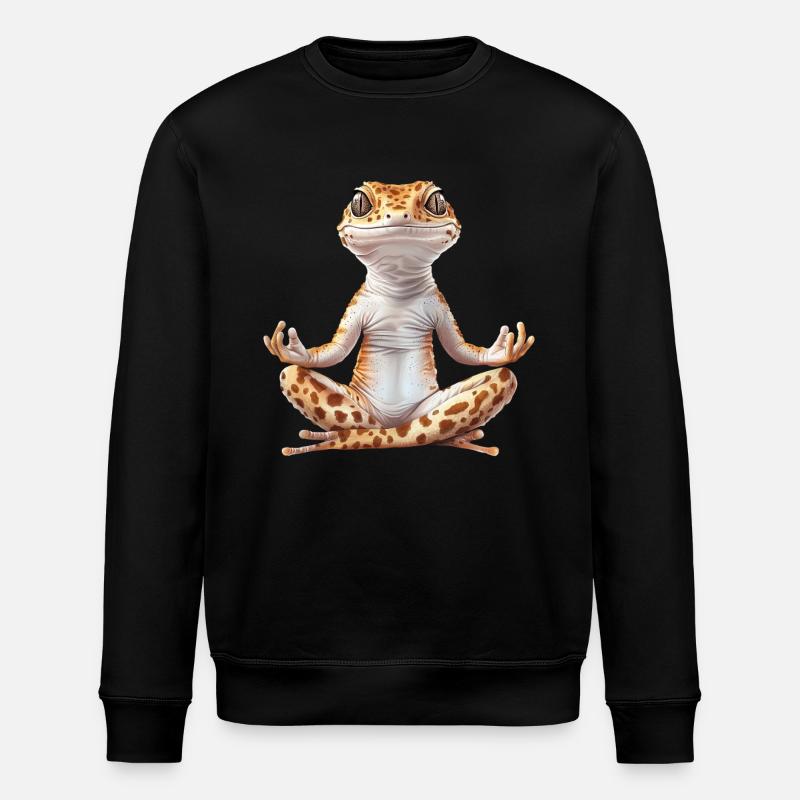 Leopardgecko - Stanley/Stella Unisex Bio-Sweatshirt ROLLER - Schwarz