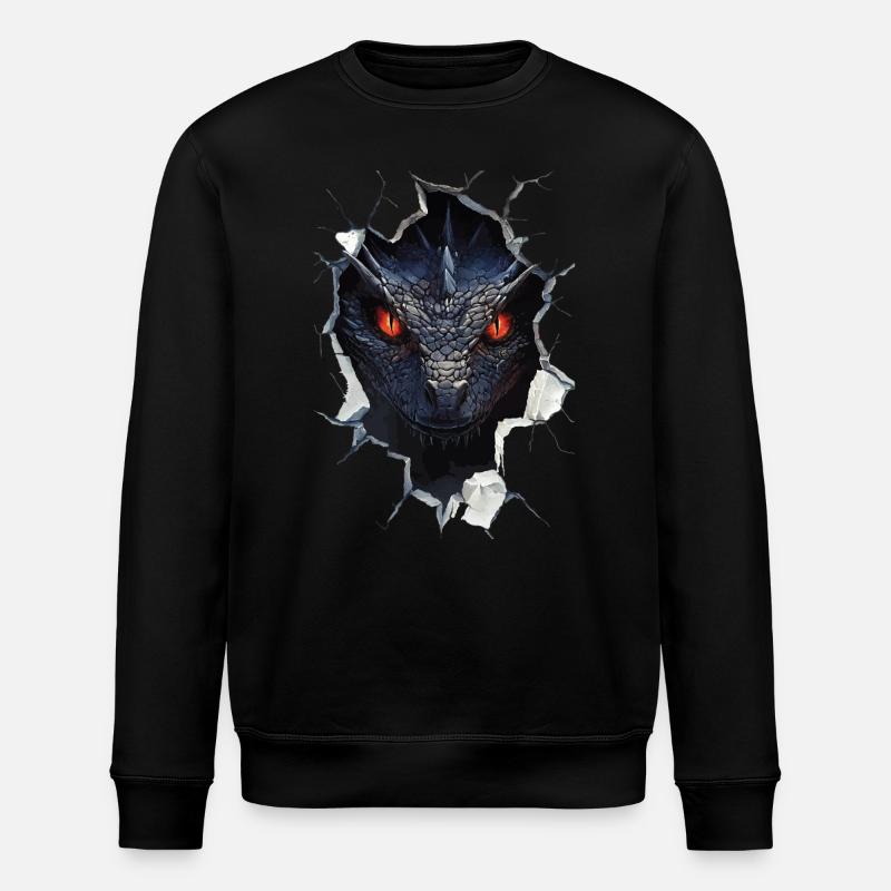 Drachen - Stanley/Stella Unisex Bio-Sweatshirt ROLLER - Schwarz