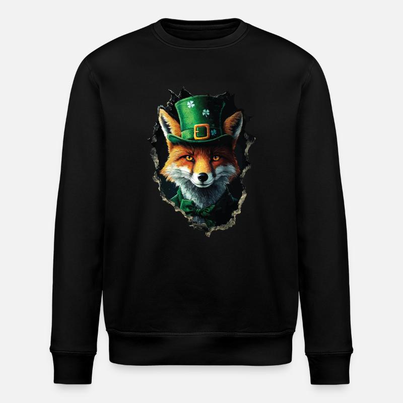 St. Patrick Fuchs - Stanley/Stella Unisex Bio-Sweatshirt ROLLER - Schwarz