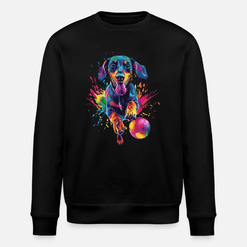 Dackel - Stanley/Stella Unisex Bio-Sweatshirt ROLLER - Schwarz