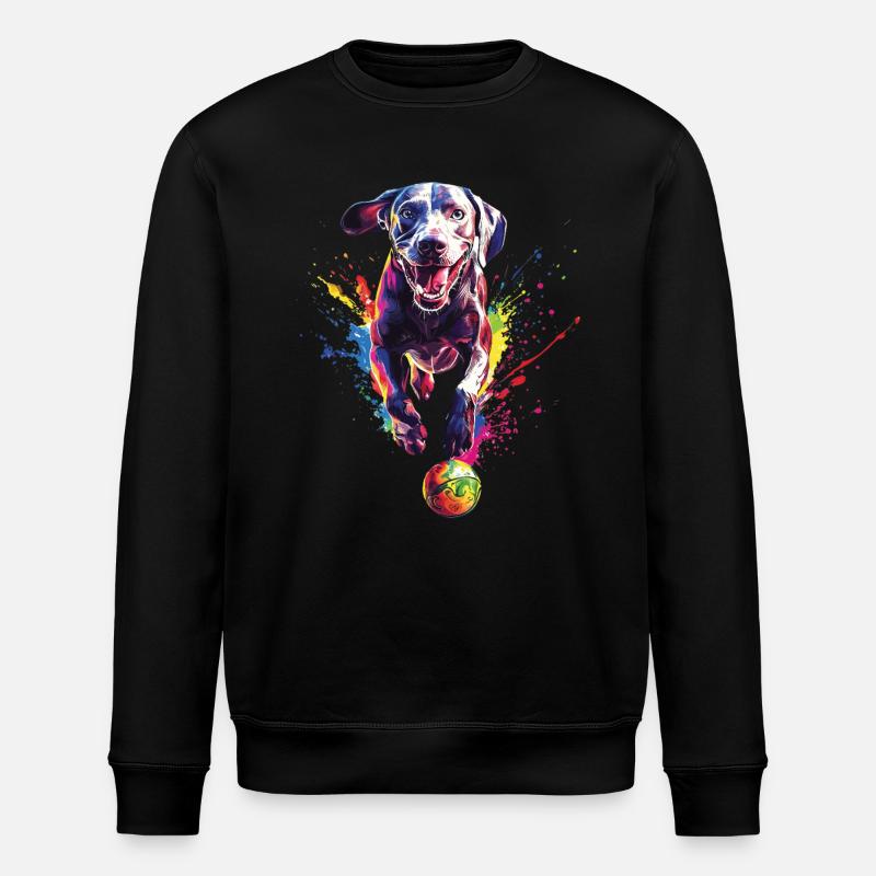 Weimaraner - Stanley/Stella Unisex Bio-Sweatshirt ROLLER - Schwarz
