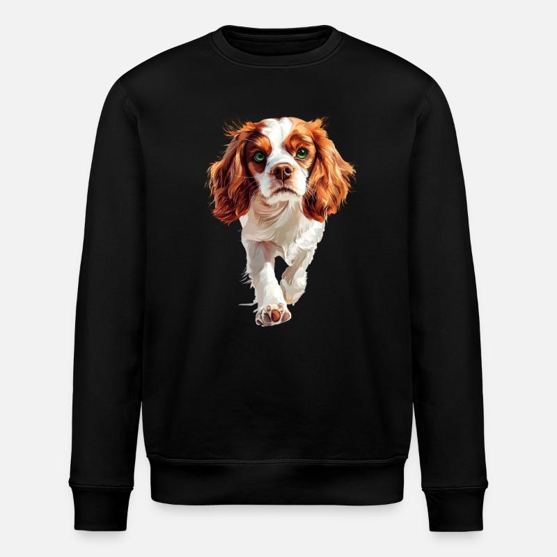 Cavalier King Charles - Stanley/Stella Unisex Bio-Sweatshirt ROLLER - Schwarz