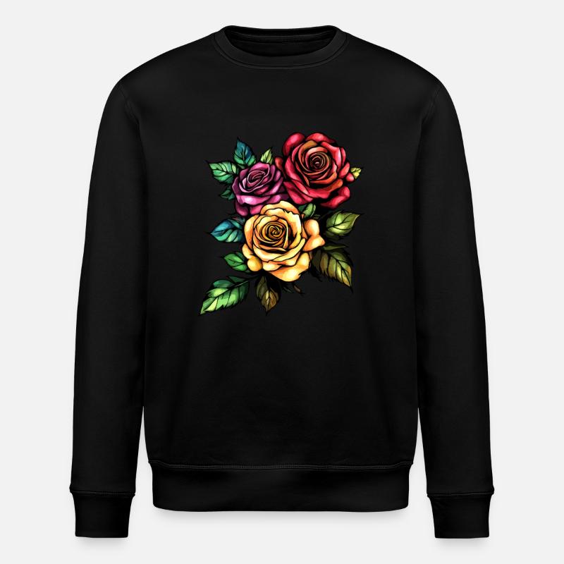 Roses Fleurs Amour - Sweat bio ROLLER Stanley/Stella Unisexe - noir