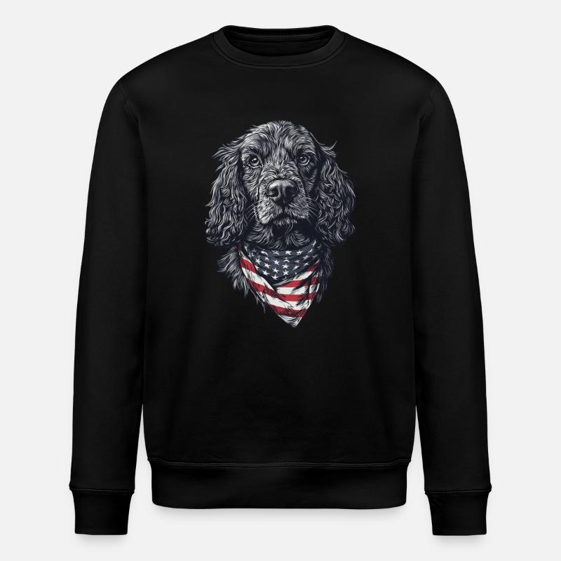 Cocker Spaniel - Stanley/Stella Unisex Bio-Sweatshirt ROLLER - Schwarz
