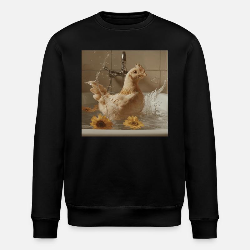 Huhn - Stanley/Stella Unisex Bio-Sweatshirt ROLLER - Schwarz