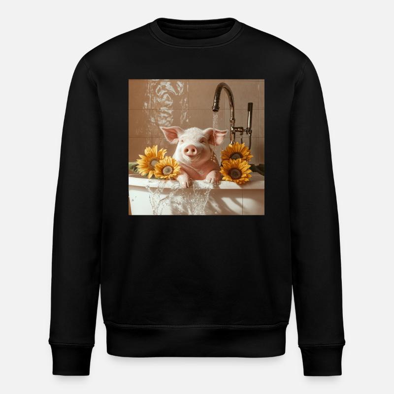 Schwein - Stanley/Stella Unisex Bio-Sweatshirt ROLLER - Schwarz