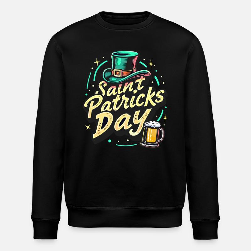 Bière de la Saint-Patrick - Sweat bio ROLLER Stanley/Stella Unisexe - noir