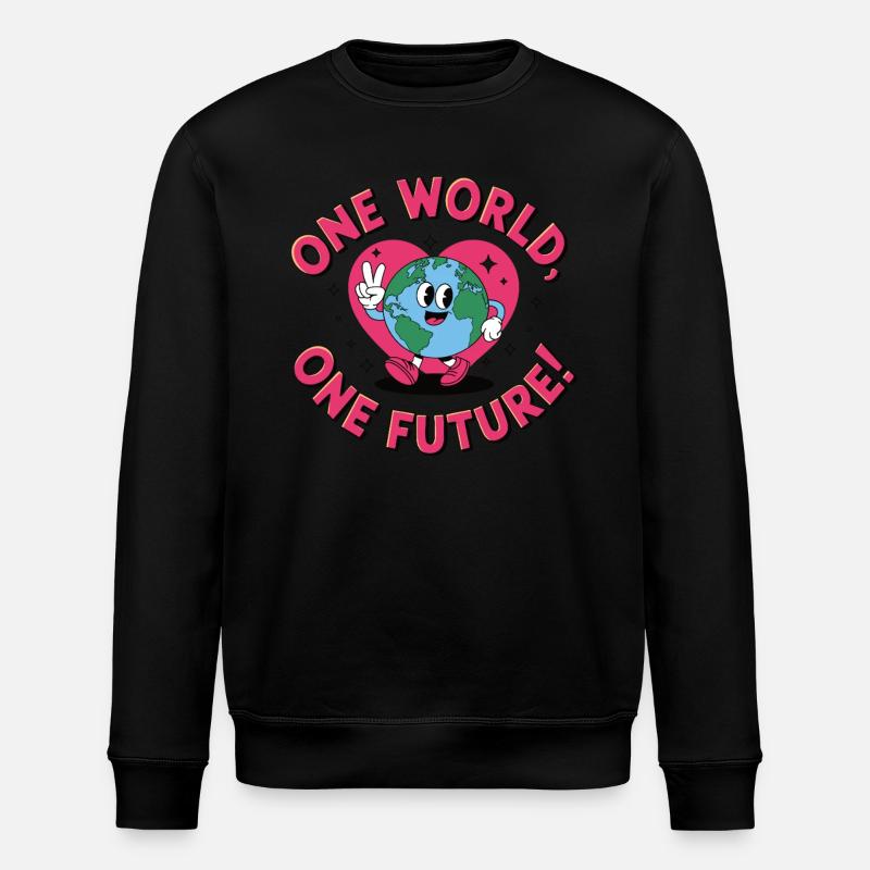 One World, One Future - Stanley/Stella Unisex Bio-Sweatshirt ROLLER - Schwarz