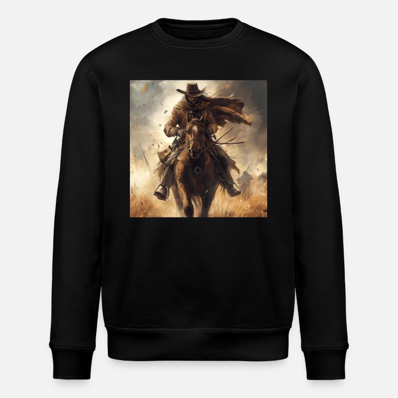 Cowboy - Stanley/Stella Unisex Bio-Sweatshirt ROLLER - Schwarz