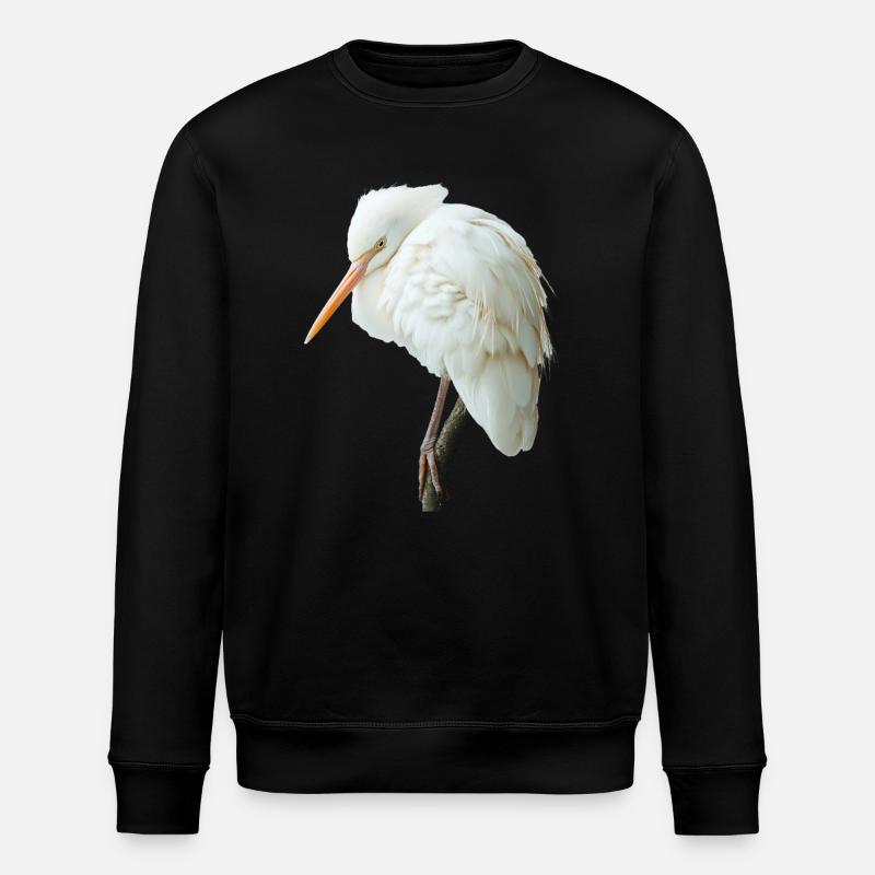 Reiher Vogel - Stanley/Stella Unisex Bio-Sweatshirt ROLLER - Schwarz